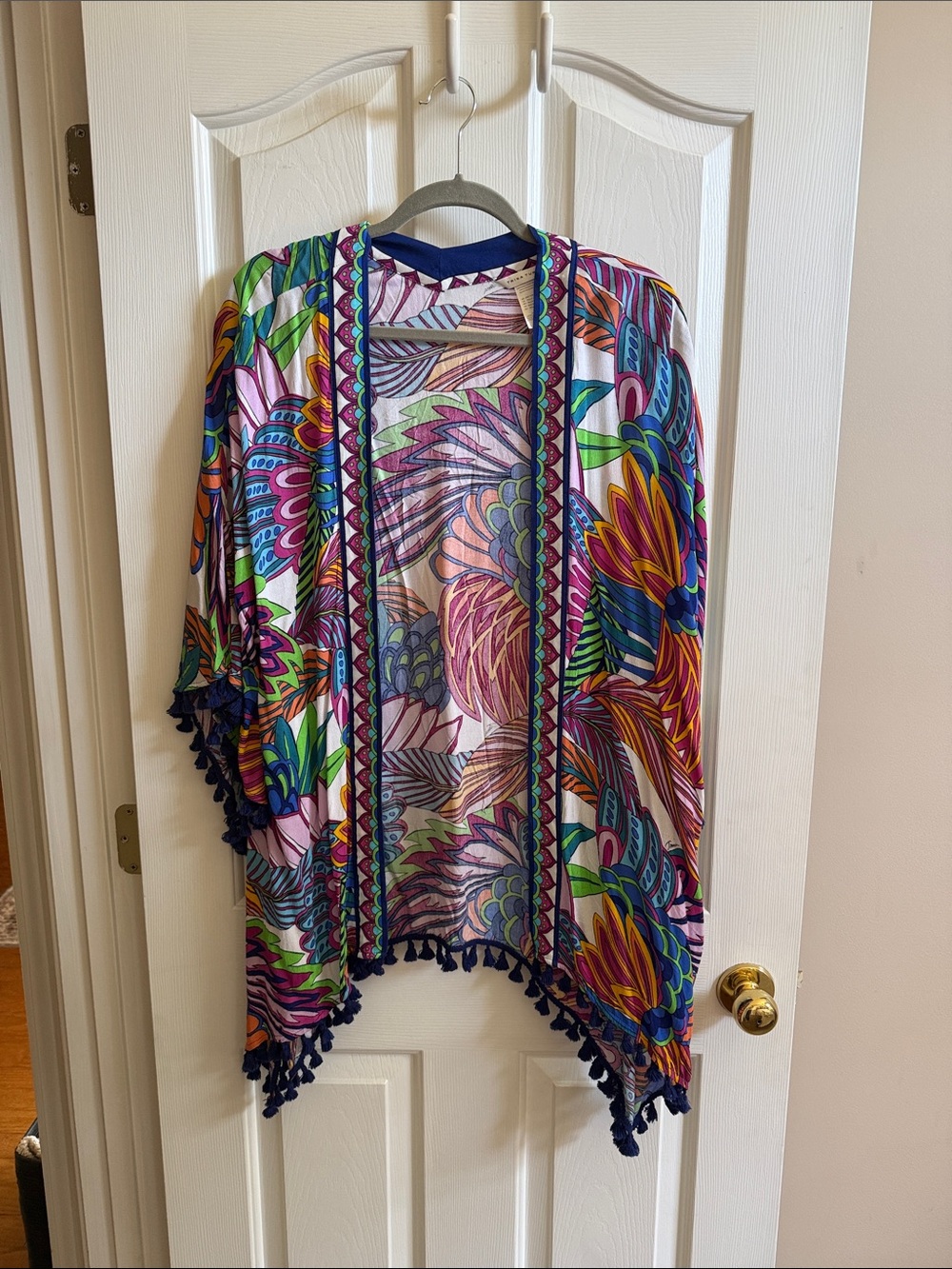 🌸Trina Turk: Multicolor Floral Print Open Kimono Coverup